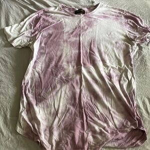 PacSun Men's Tie Dye T-Shirt Purple White Short Sleeve Size L